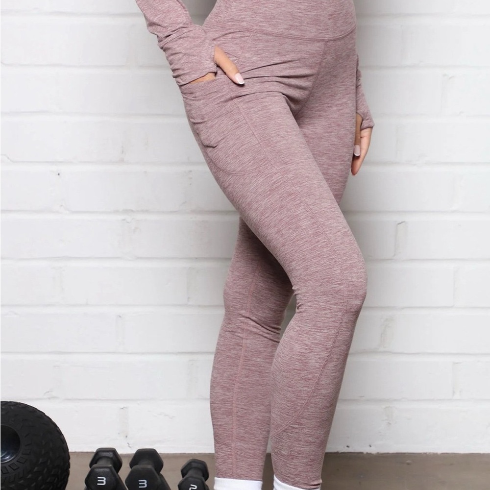 Gottex Plum High-Waisted Leggings for Active Wear
